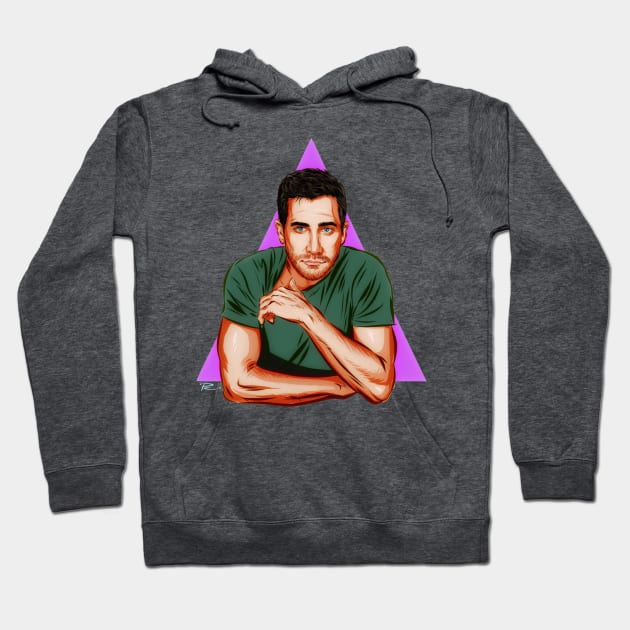 Jake Gylenhaal - An illustration by Paul Cemmick Hoodie by PLAYDIGITAL2020